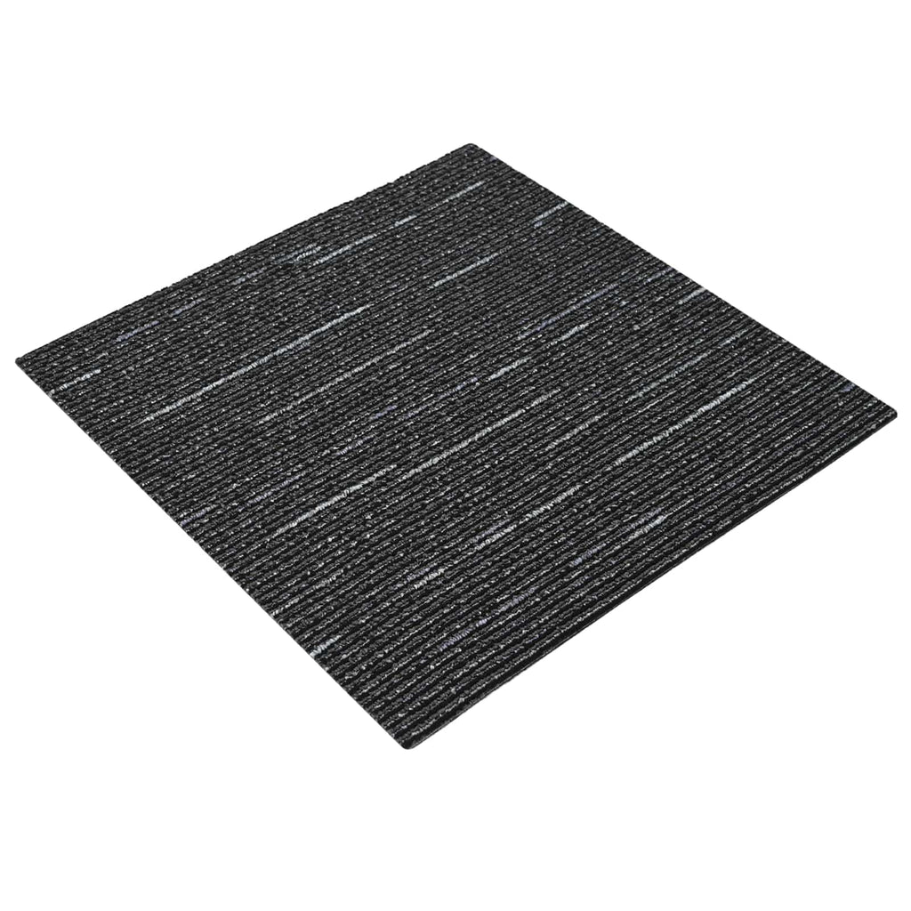 vidaXL Płytka dywanowa Wzorzysty Czarny 50 x 50 cm 36 pcs PP i bitum