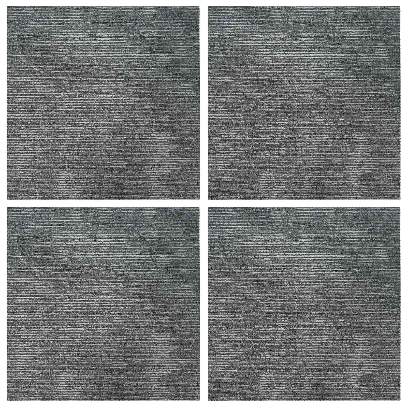vidaXL Płytka dywanowa Szary kamień 50 x 50 cm 4 pcs PP i bitum