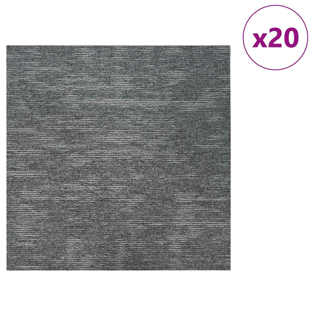 vidaXL Płytka dywanowa Szary kamień 50 x 50 cm 20 pcs PP i bitum