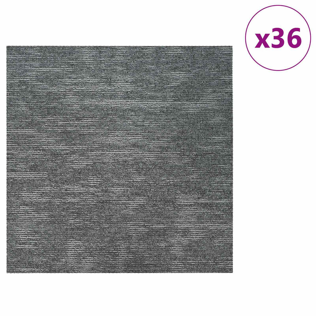vidaXL Płytka dywanowa Szary kamień 50 x 50 cm 36 pcs PP i bitum