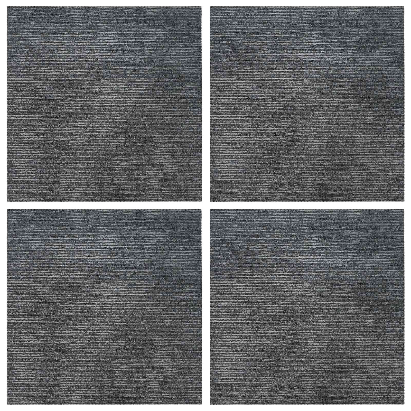 vidaXL Płytka dywanowa Szary niebieski 50 x 50 cm 4 pcs PP i bitum