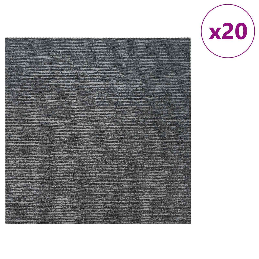 vidaXL Płytka dywanowa Szary niebieski 50 x 50 cm 20 pcs PP i bitum