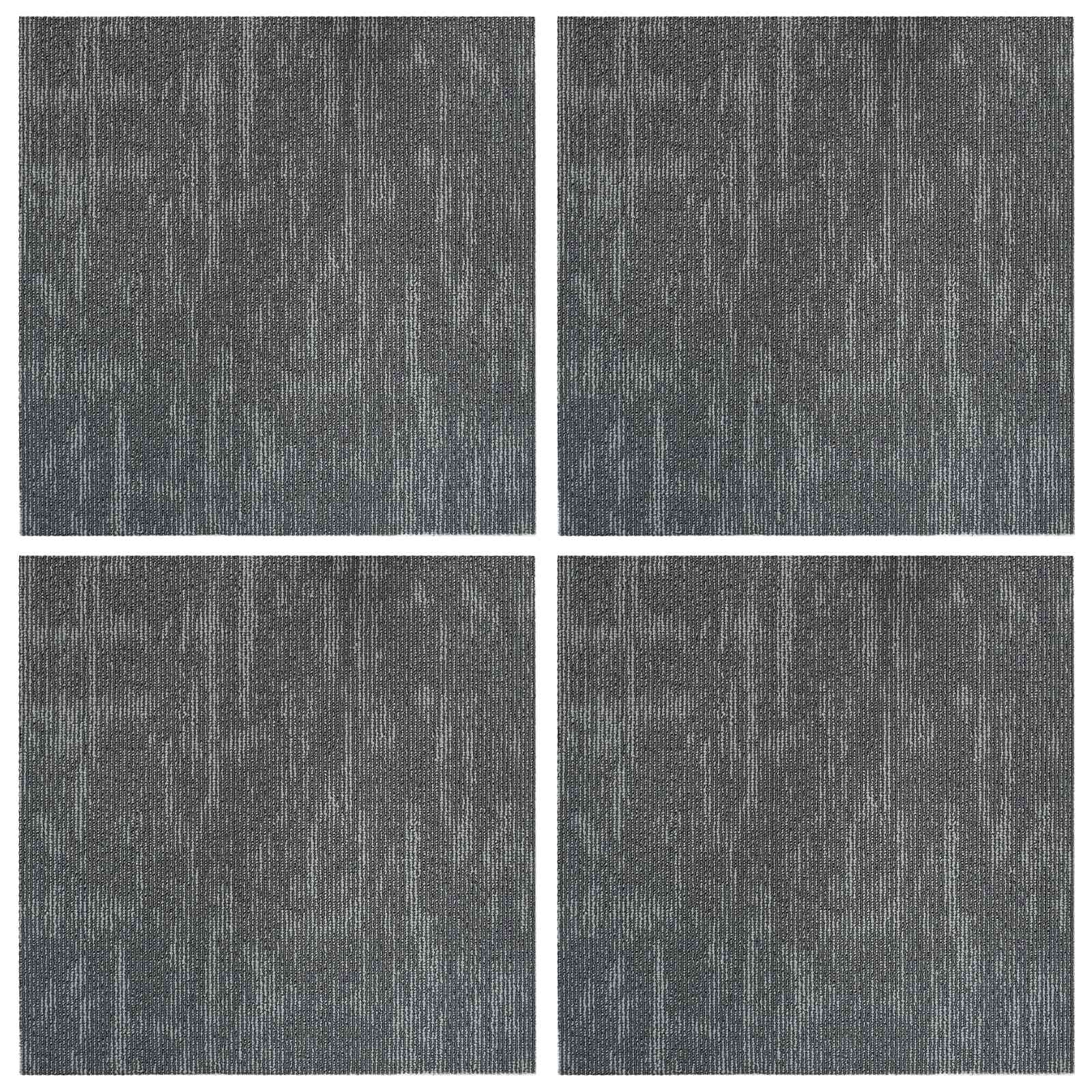 vidaXL Płytka dywanowa Betonowy szary 50 x 50 cm 4 pcs PP i bitum