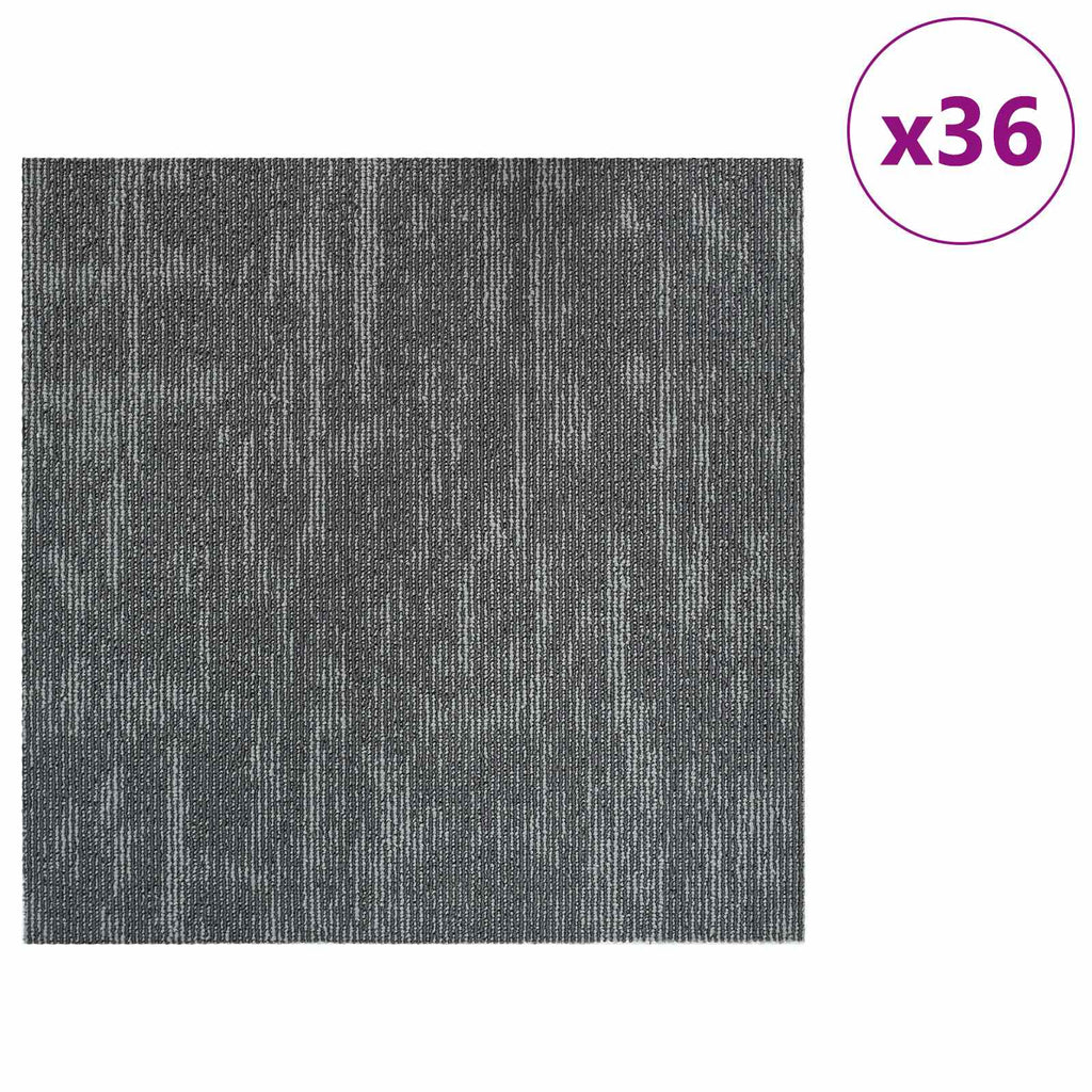 vidaXL Płytka dywanowa Betonowy szary 50 x 50 cm 36 pcs PP i bitum