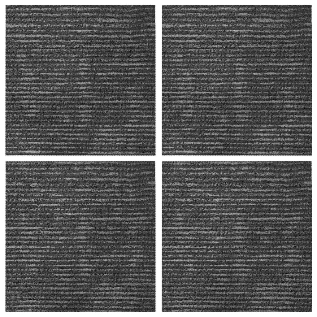 vidaXL Płytka dywanowa Szary węgiel 50 x 50 cm 4 pcs PP i bitum