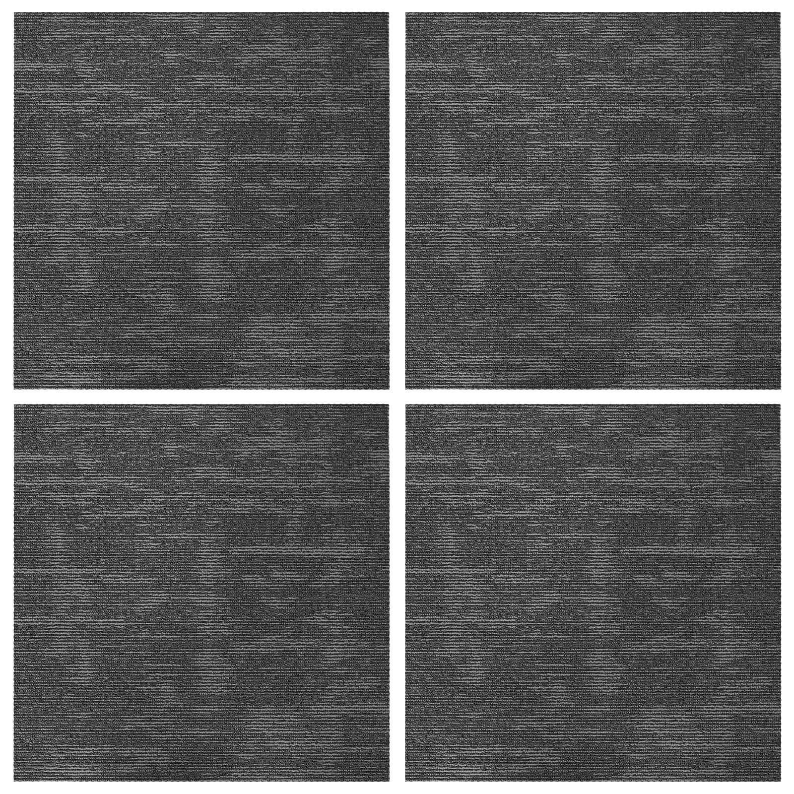 vidaXL Płytka dywanowa Szary węgiel 50 x 50 cm 4 pcs PP i bitum