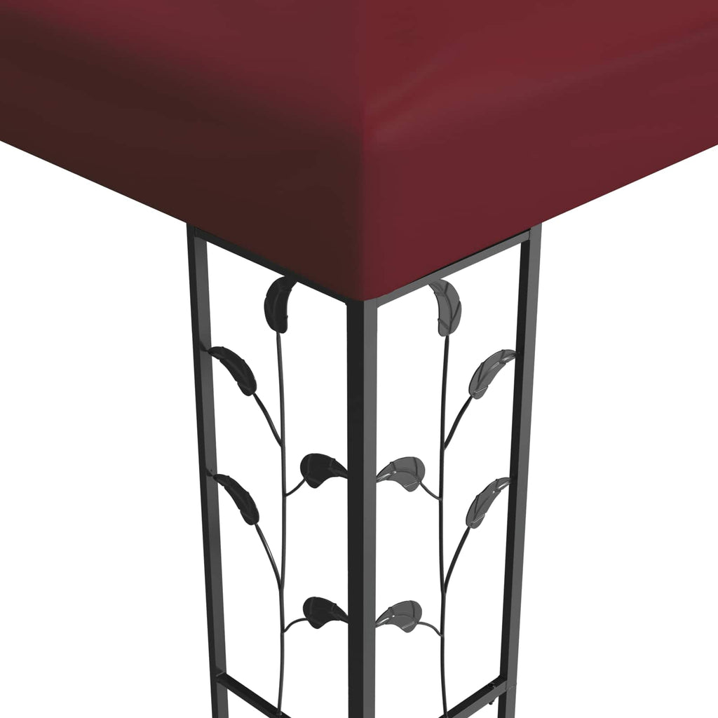 vidaXL Altana 3,97 x 2,96 x 2,68 m Czerwone wino Poliester i Stal
