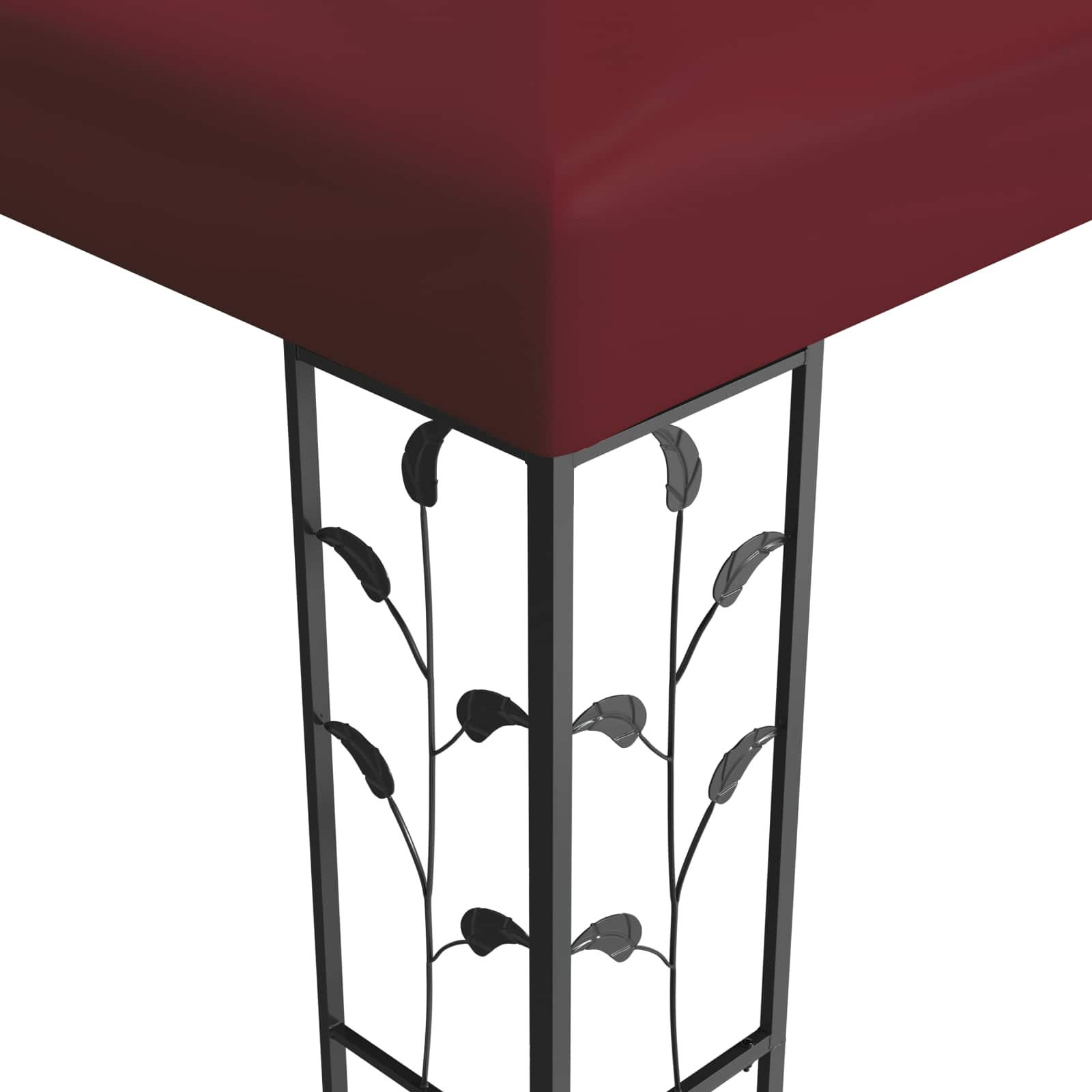 vidaXL Altana 3,97 x 2,96 x 2,68 m Czerwone wino Poliester i Stal
