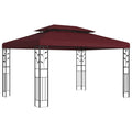 vidaXL Altana 3,97 x 2,96 x 2,68 m Czerwone wino Poliester i Stal
