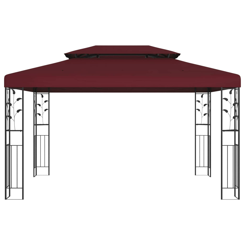vidaXL Altana 3,97 x 2,96 x 2,68 m Czerwone wino Poliester i Stal