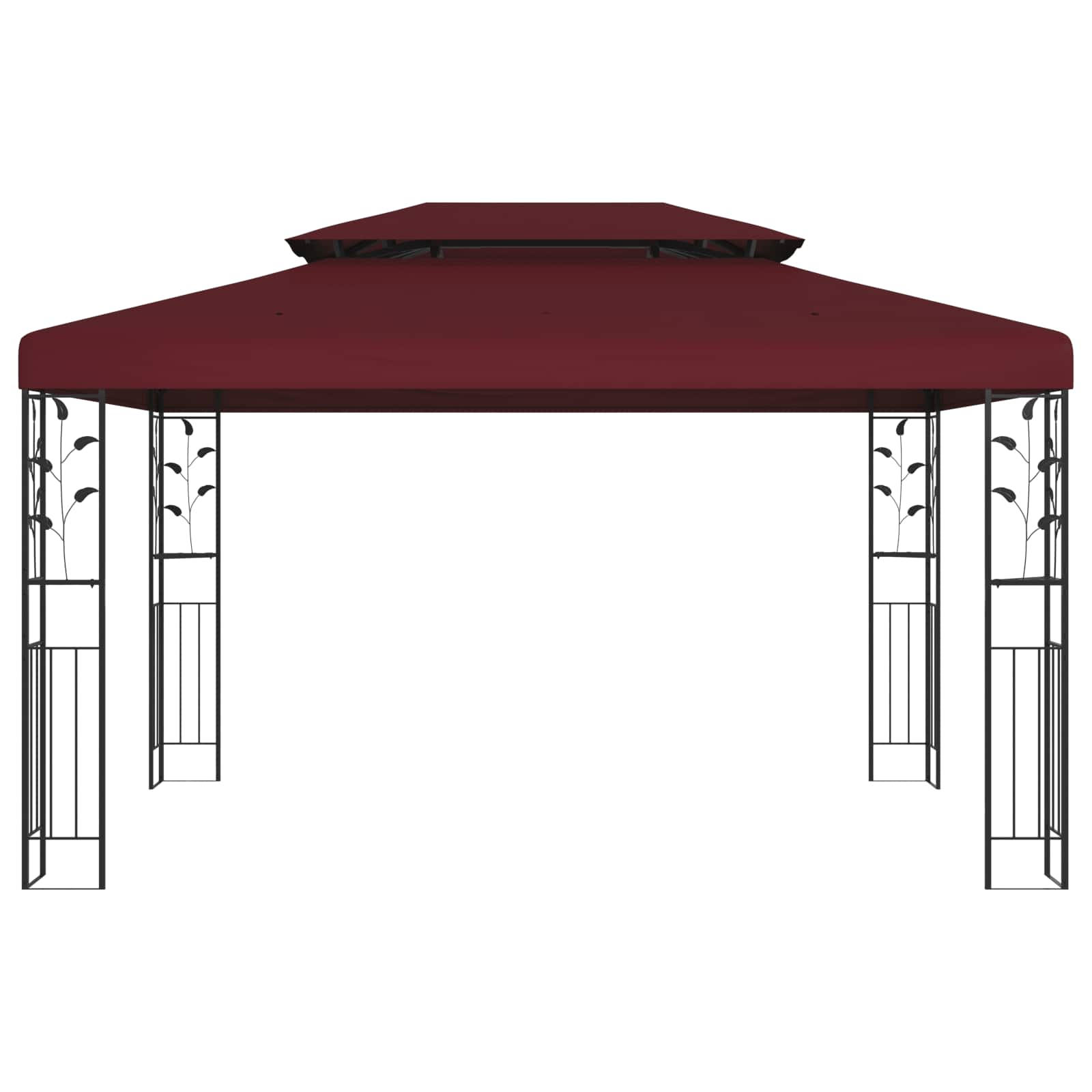 vidaXL Altana 3,97 x 2,96 x 2,68 m Czerwone wino Poliester i Stal