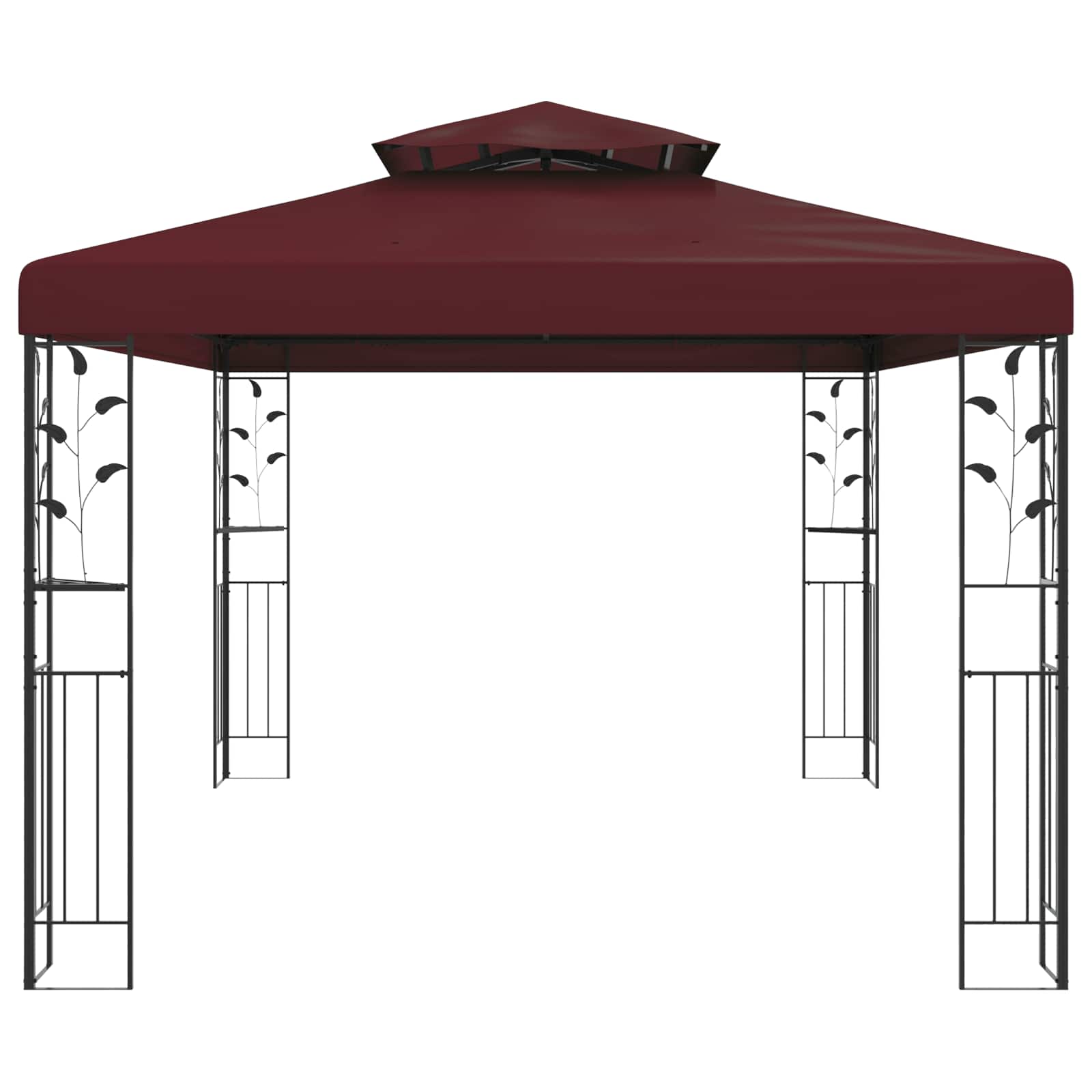 vidaXL Altana 3,97 x 2,96 x 2,68 m Czerwone wino Poliester i Stal