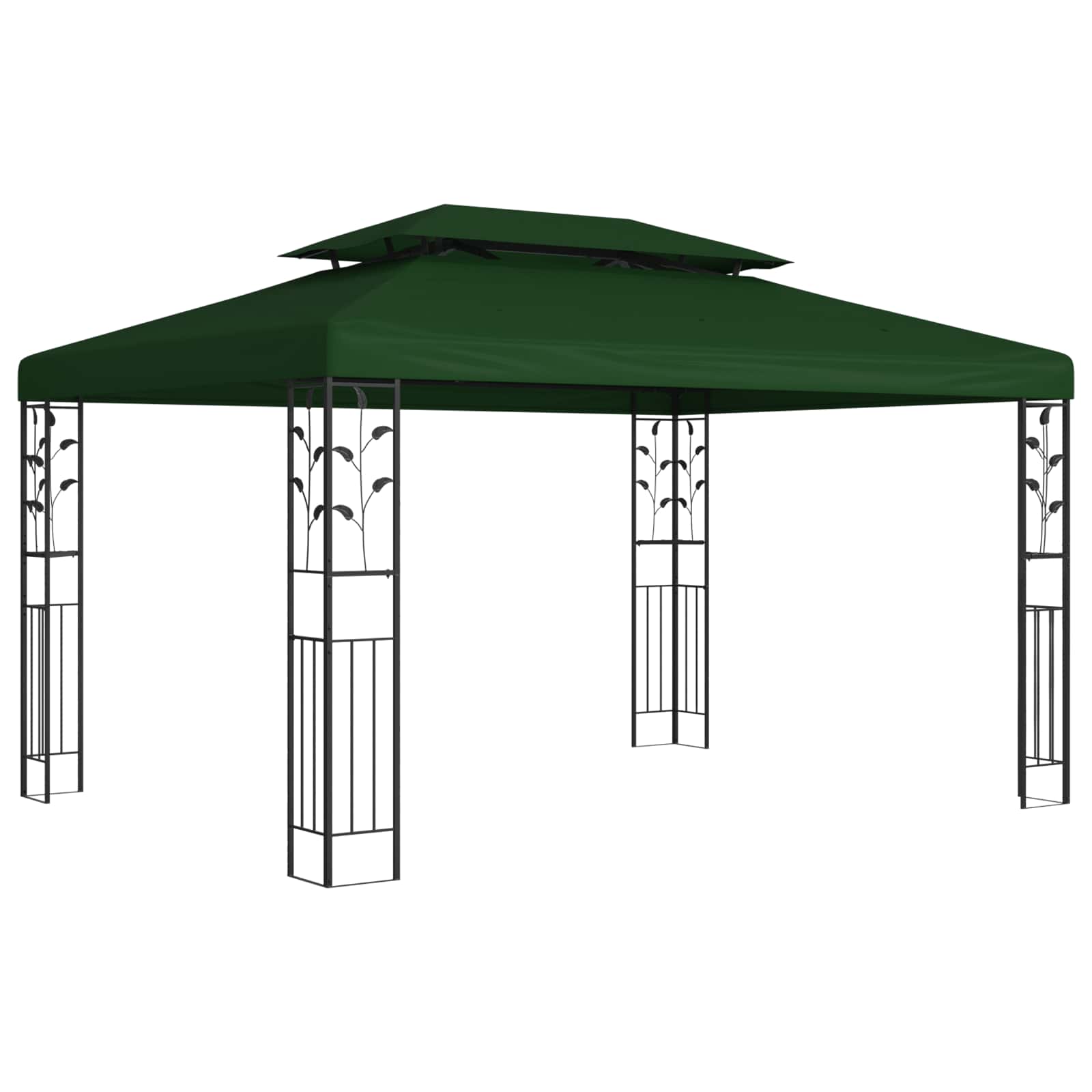 vidaXL Altana 3,97 x 2,96 x 2,68 m zielony Poliester i Stal