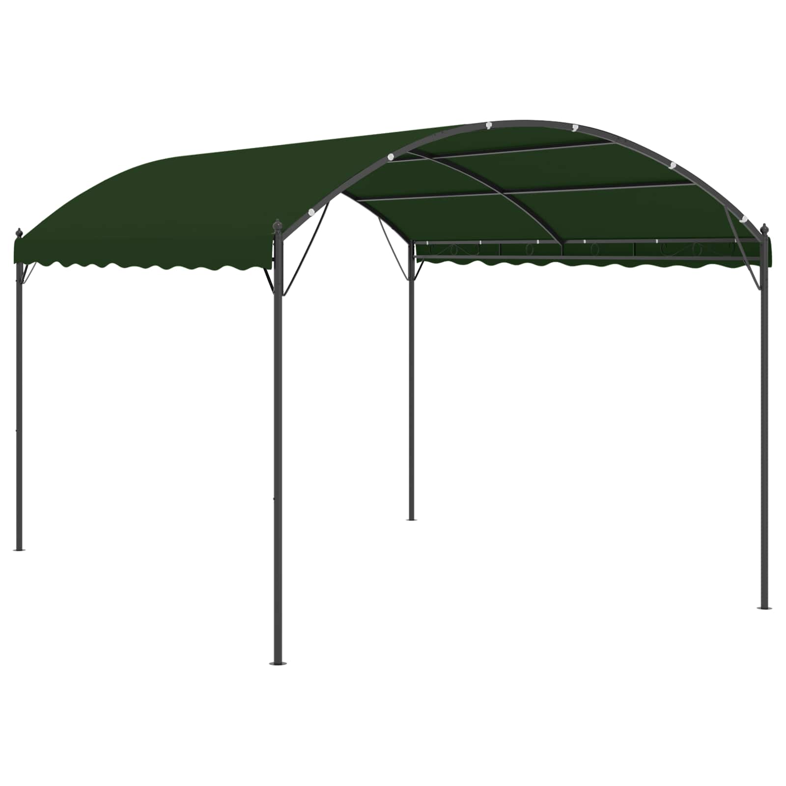 vidaXL Altana 4 x 3 x 2,6 m zielony Poliester i Stal