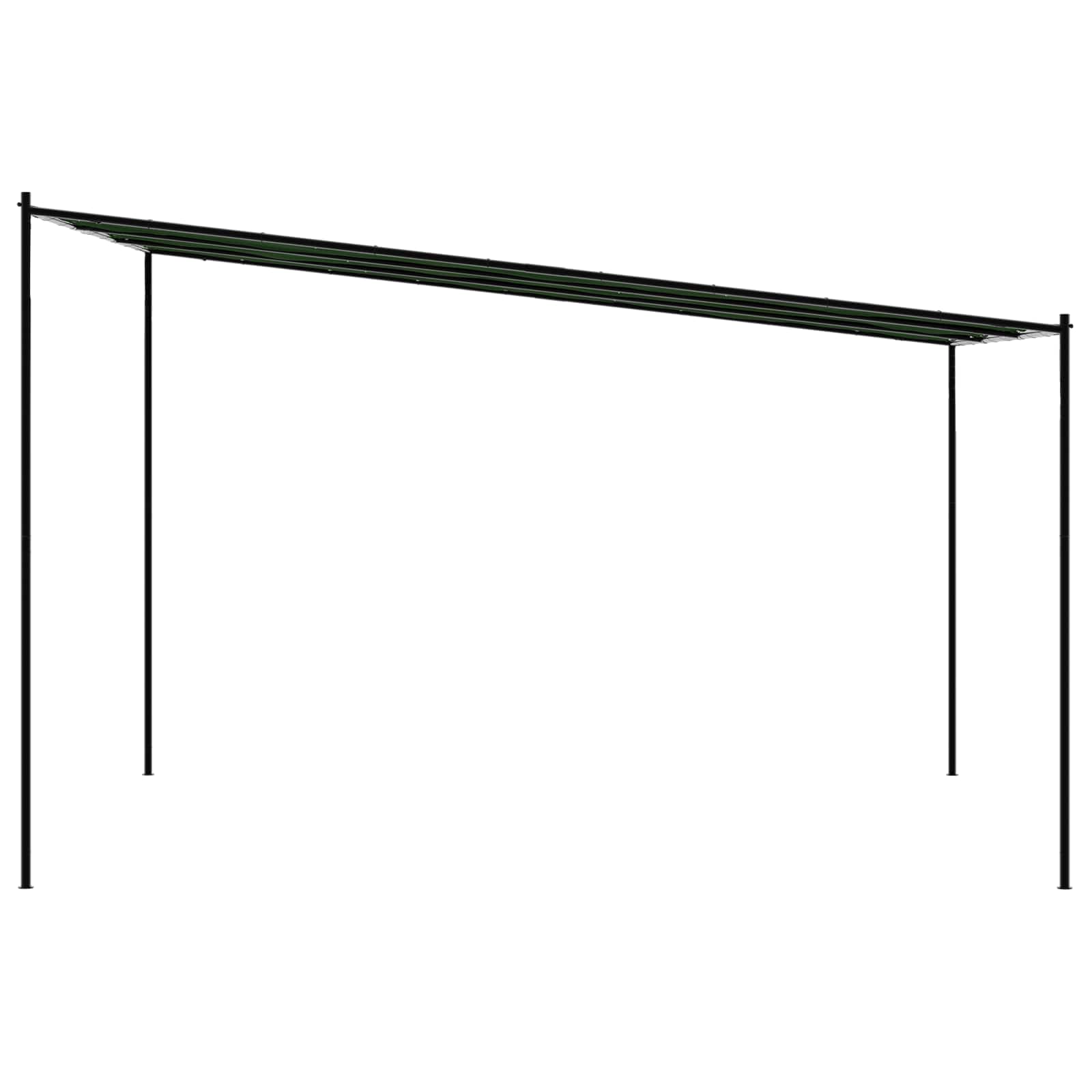 vidaXL Altana 4 x 3,98 x 2,67 m zielony Poliester i Stal