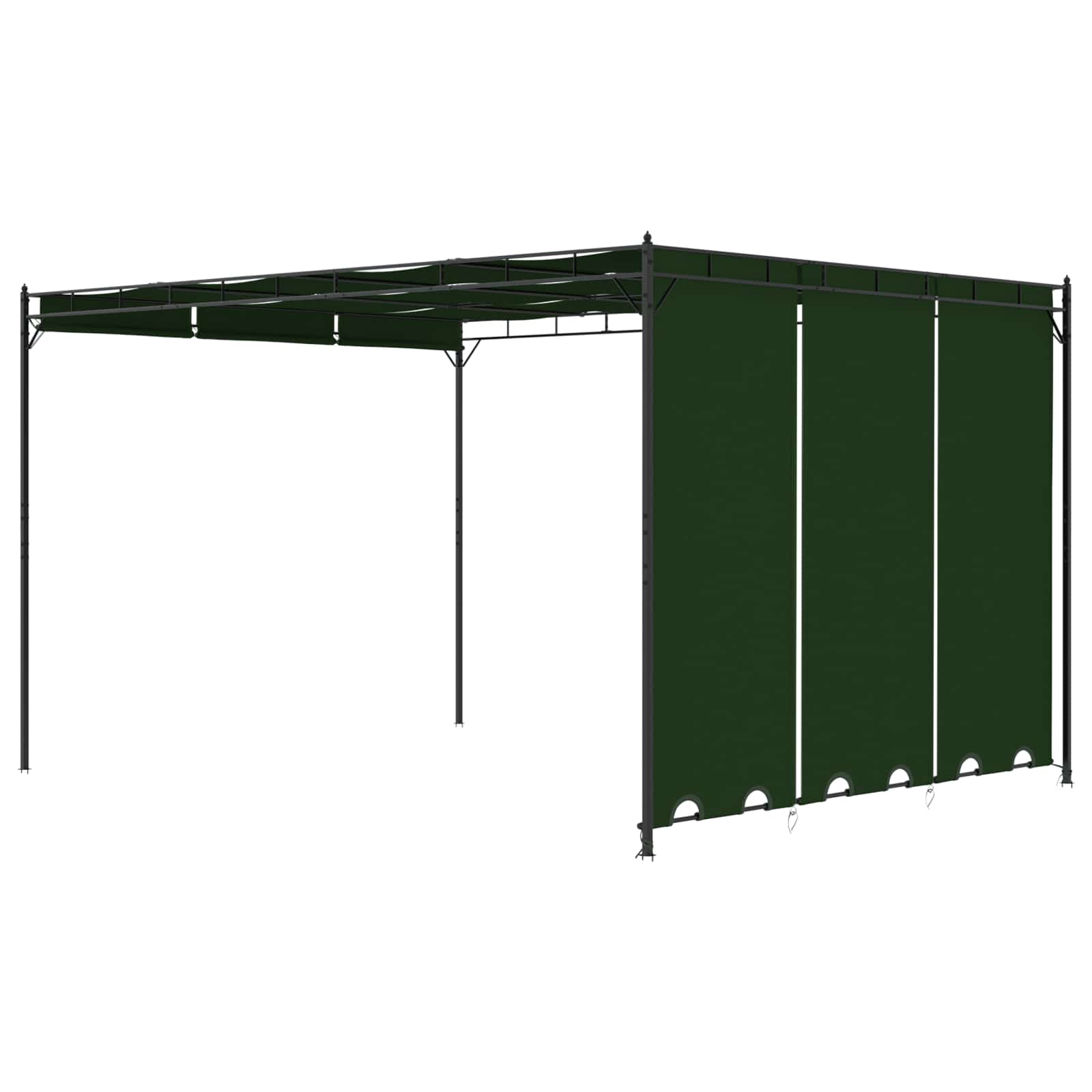 vidaXL Altana 4 x 3 x 2,3 m zielony Poliester i Stal