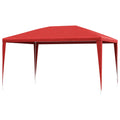 vidaXL Namiot Imprezowy 400 x 300 x 255 cm czerwony PE i stal