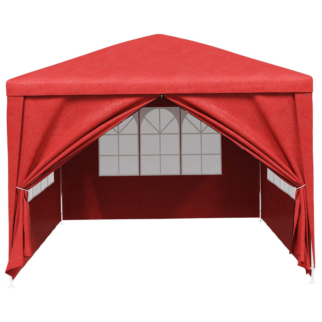 vidaXL Namiot Imprezowy 400 x 300 x 255 cm czerwony PE i stal