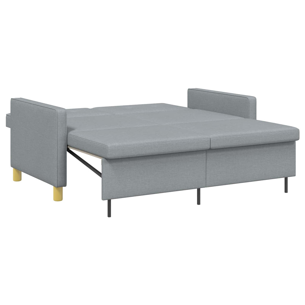 vidaXL Rozkładana sofa Jasnozielony tkanina