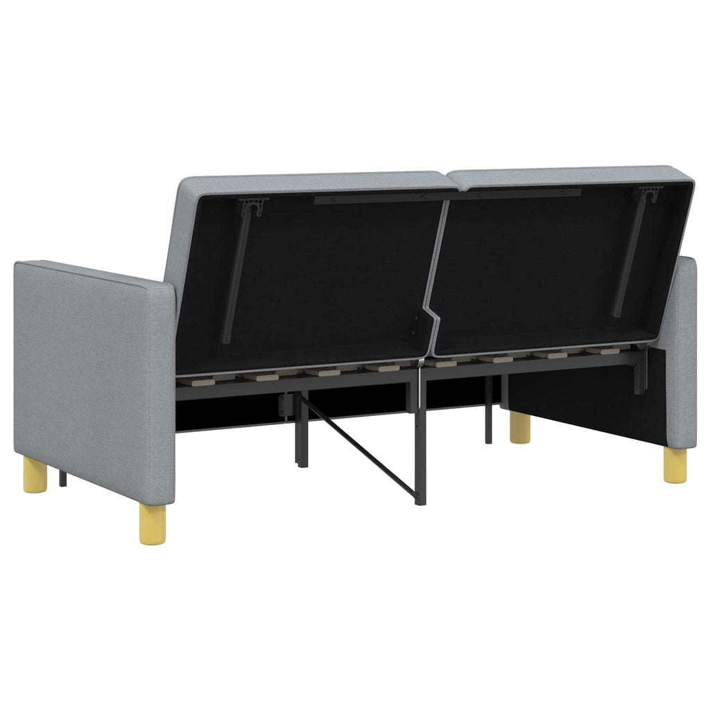 vidaXL Rozkładana sofa Jasnozielony tkanina
