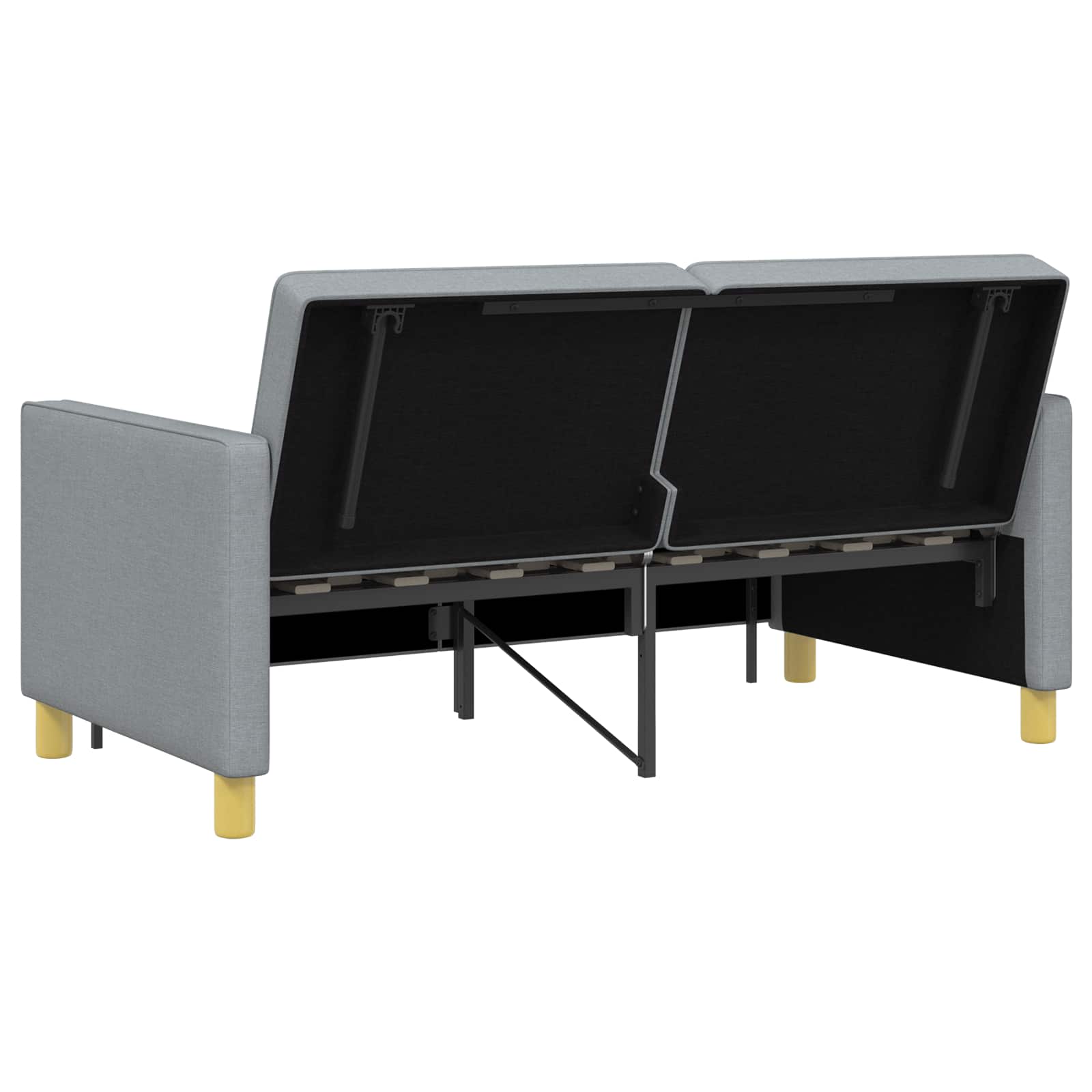 vidaXL Rozkładana sofa Jasnozielony tkanina