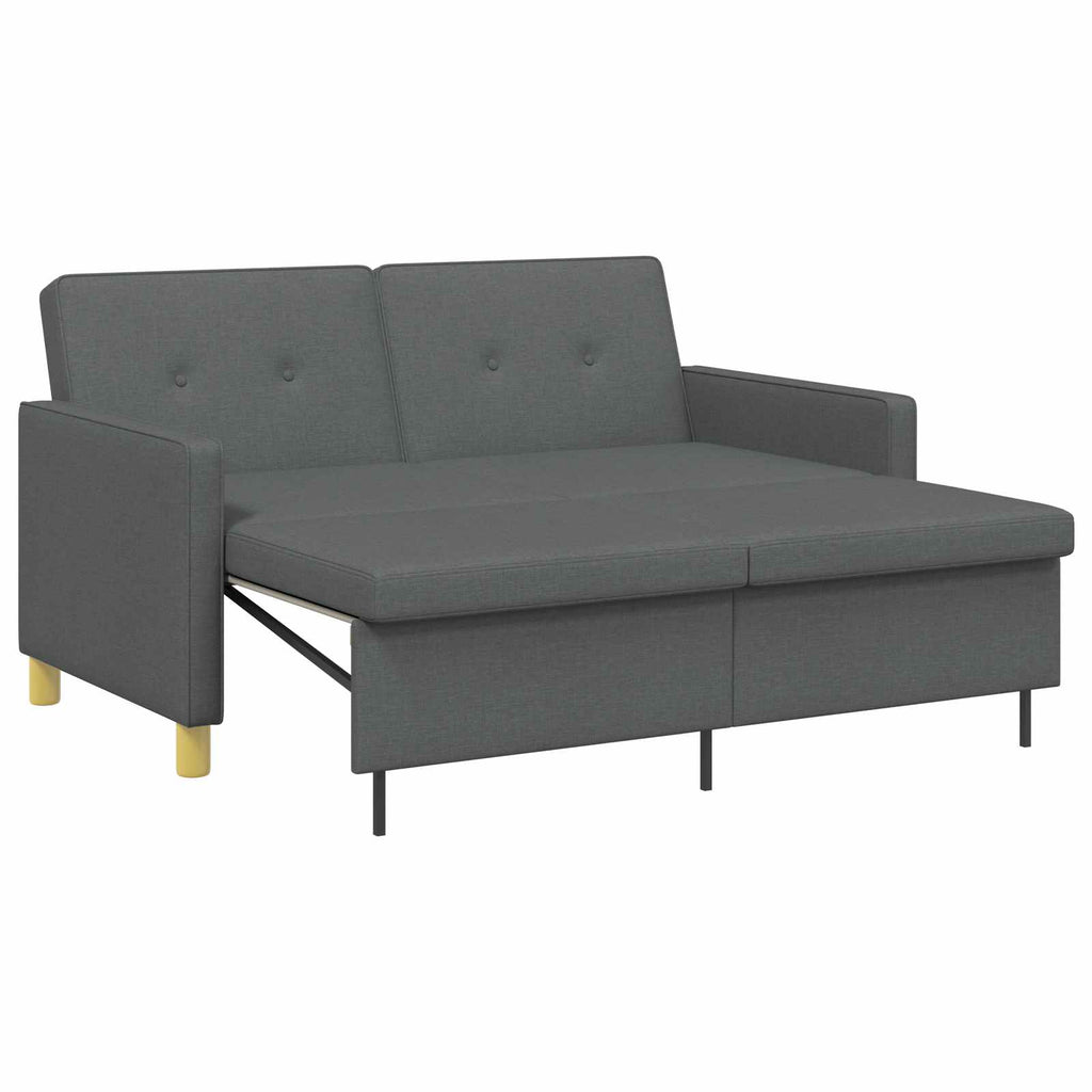 vidaXL Rozkładana sofa ciemnoszary tkanina