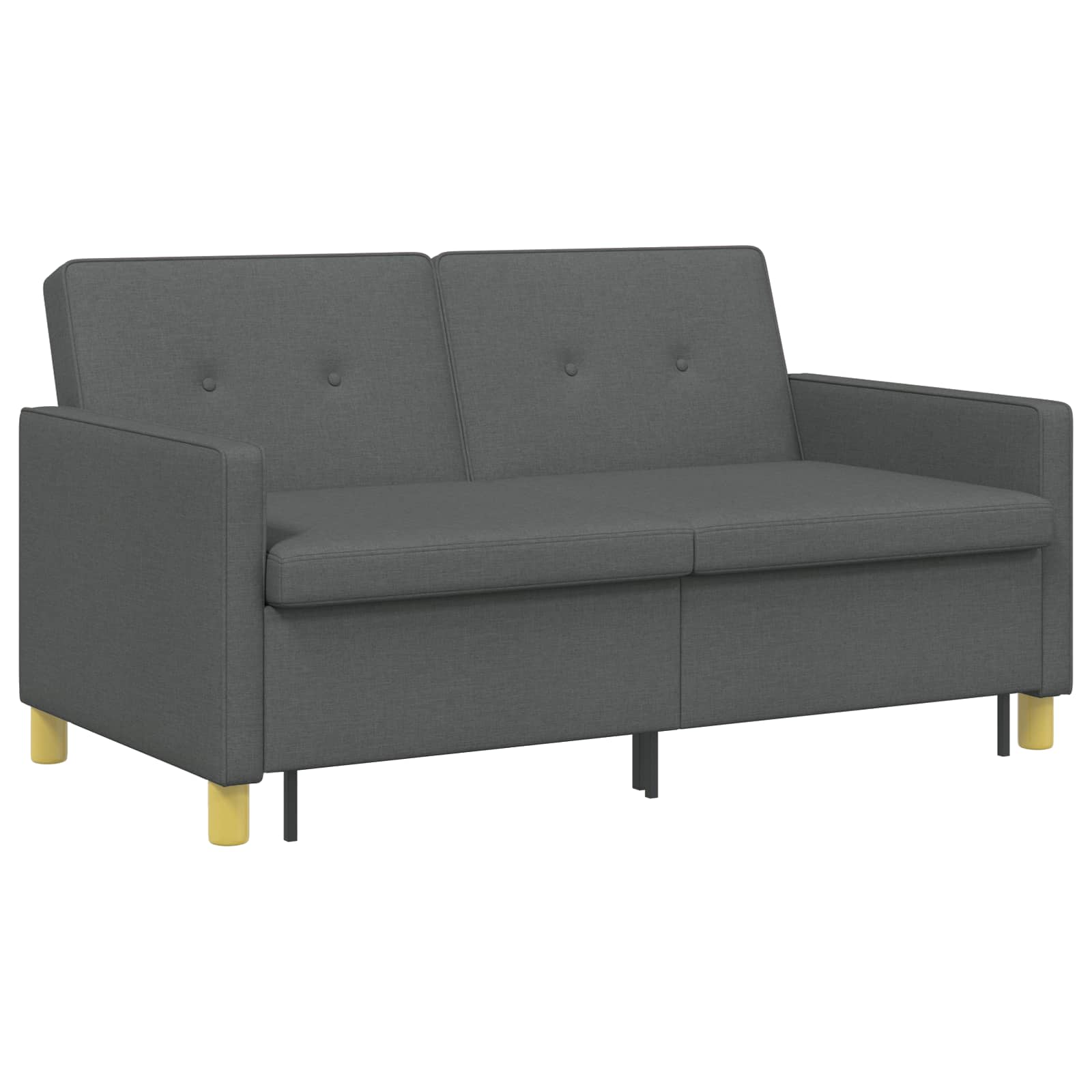 vidaXL Rozkładana sofa ciemnoszary tkanina