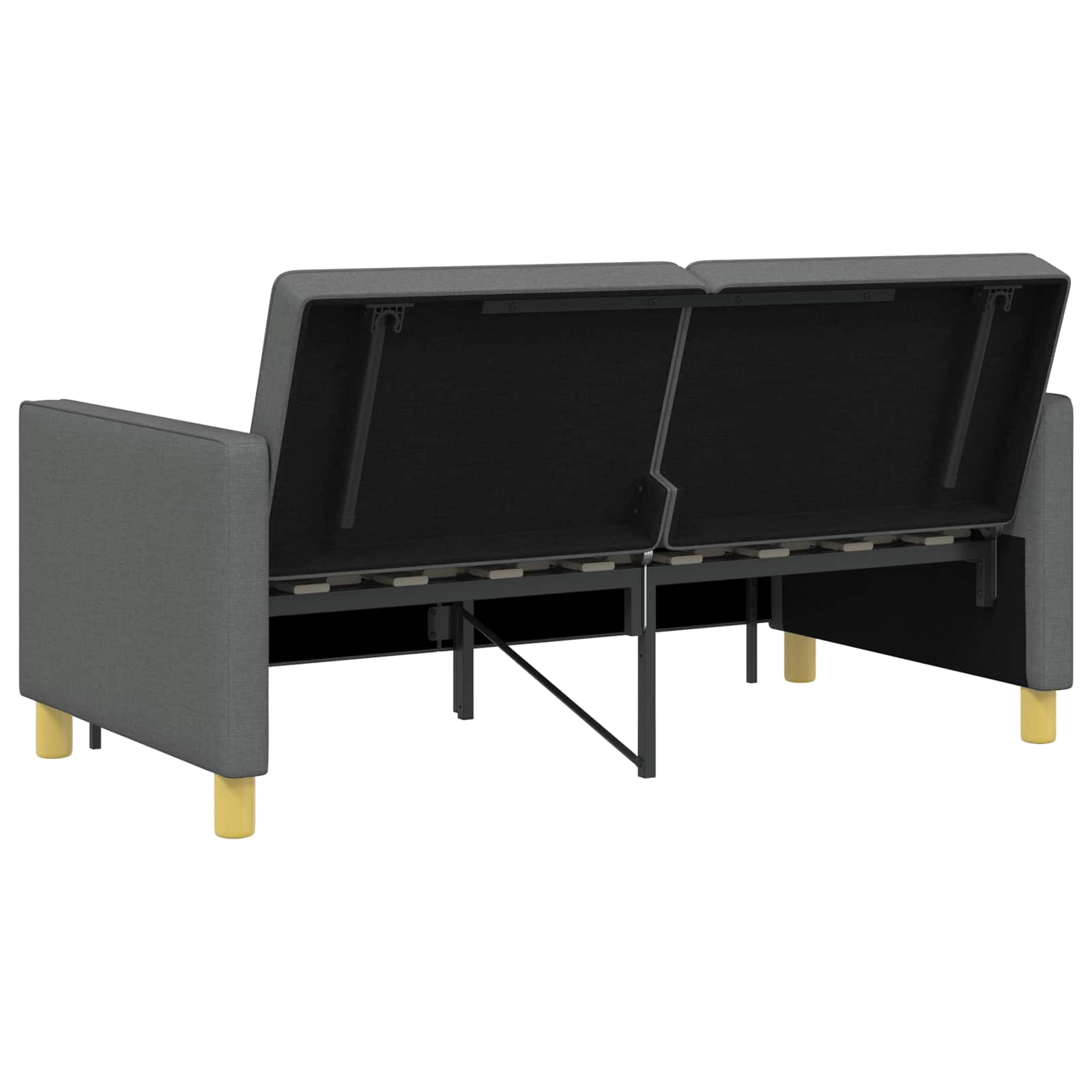 vidaXL Rozkładana sofa ciemnoszary tkanina