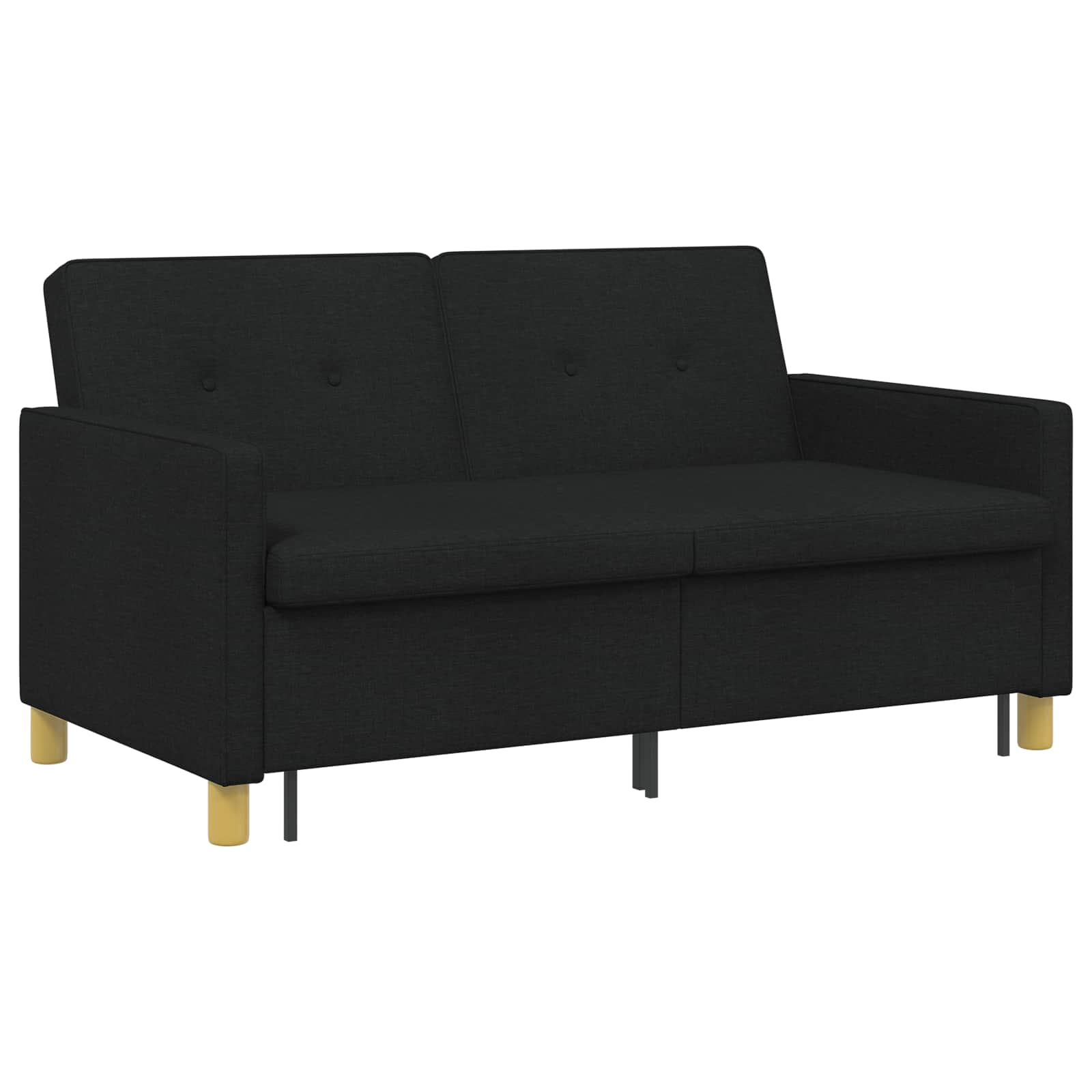 vidaXL Rozkładana sofa Czarny tkanina