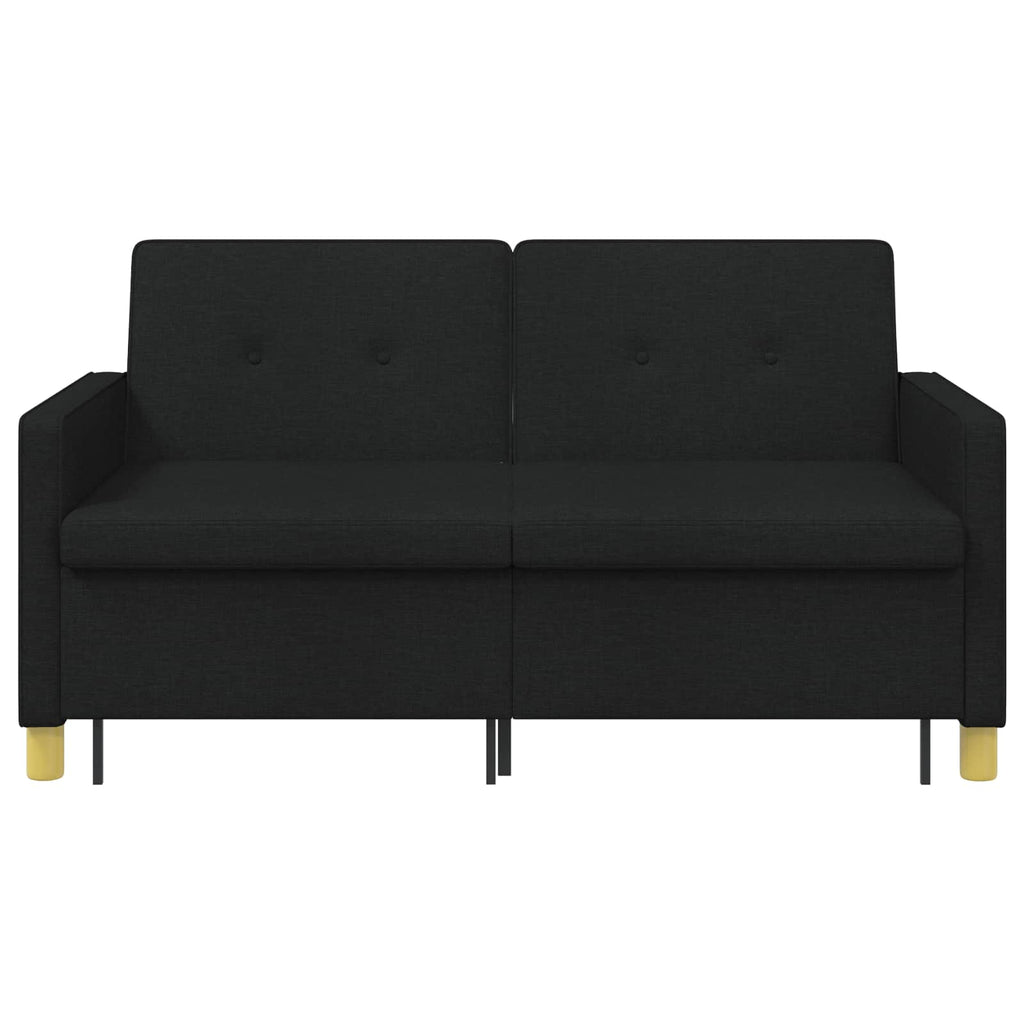 vidaXL Rozkładana sofa Czarny tkanina
