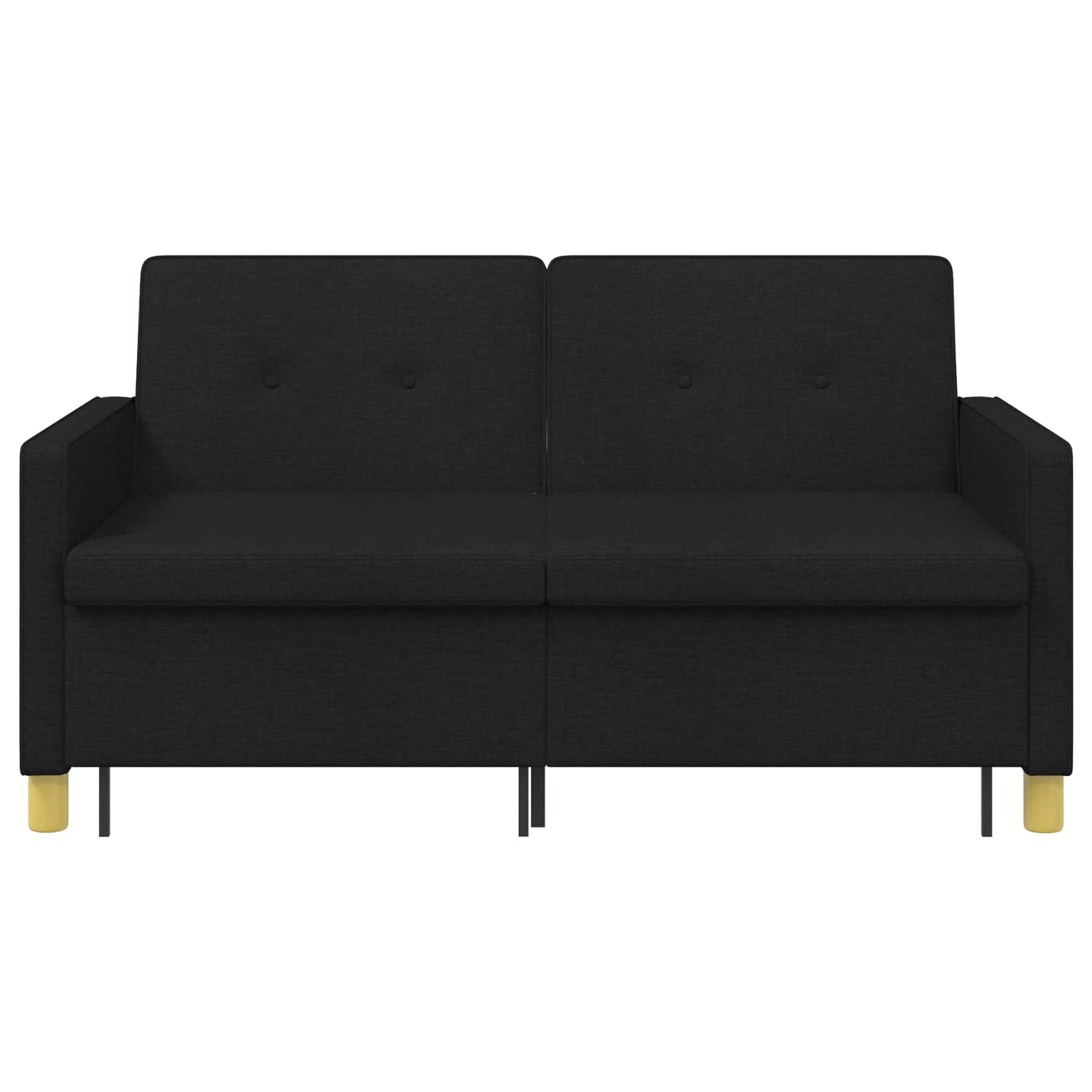 vidaXL Rozkładana sofa Czarny tkanina