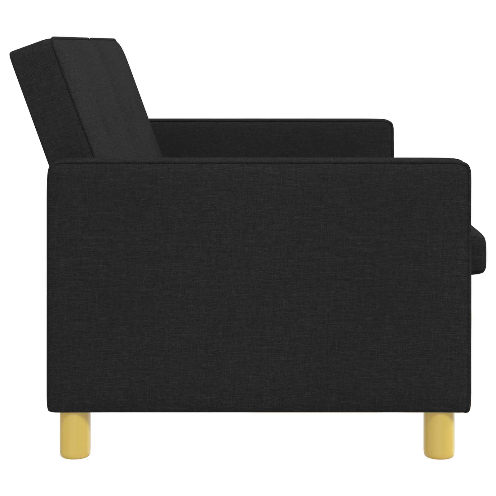 vidaXL Rozkładana sofa Czarny tkanina