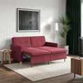 vidaXL Rozkładana sofa Czerwone wino tkanina