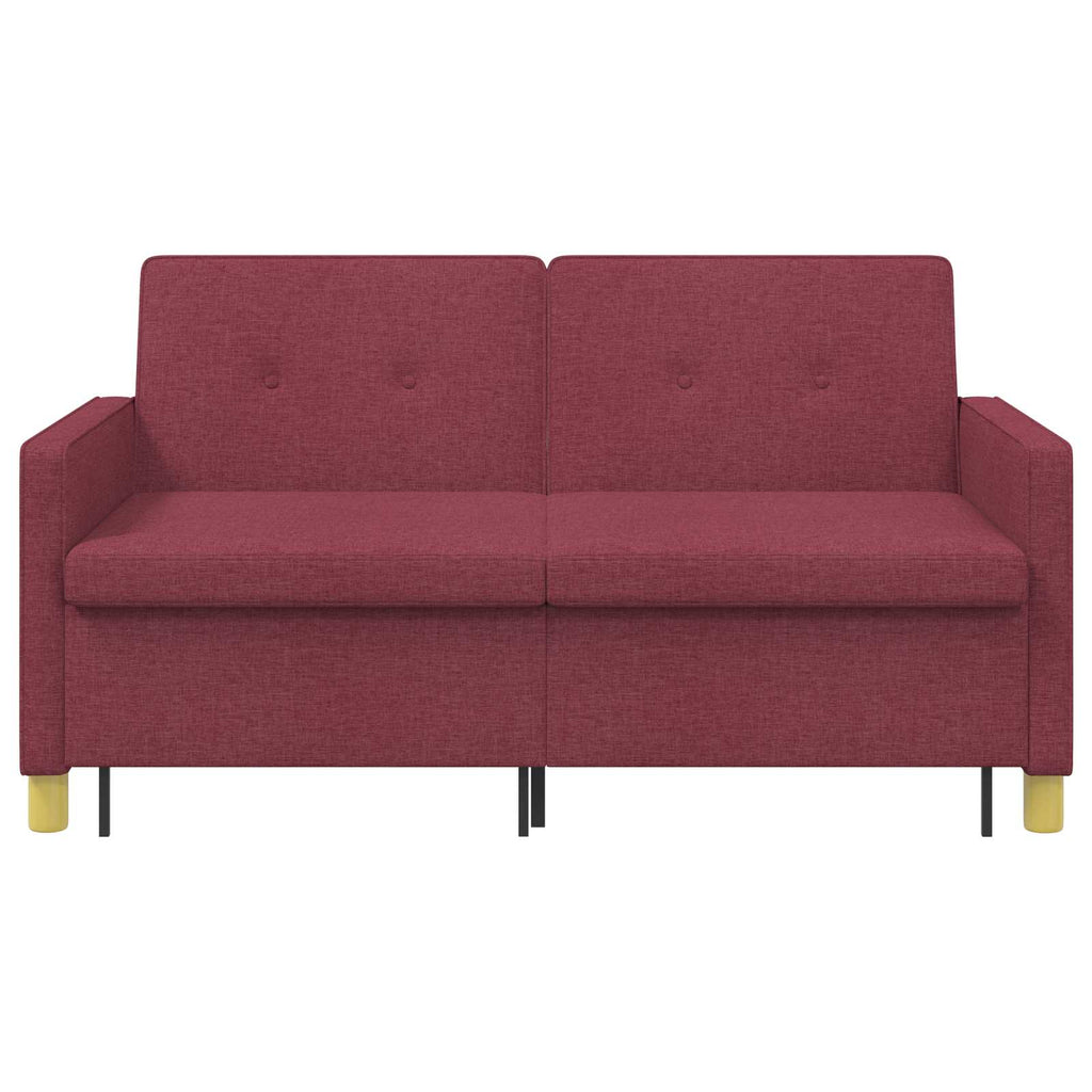 vidaXL Rozkładana sofa Czerwone wino tkanina