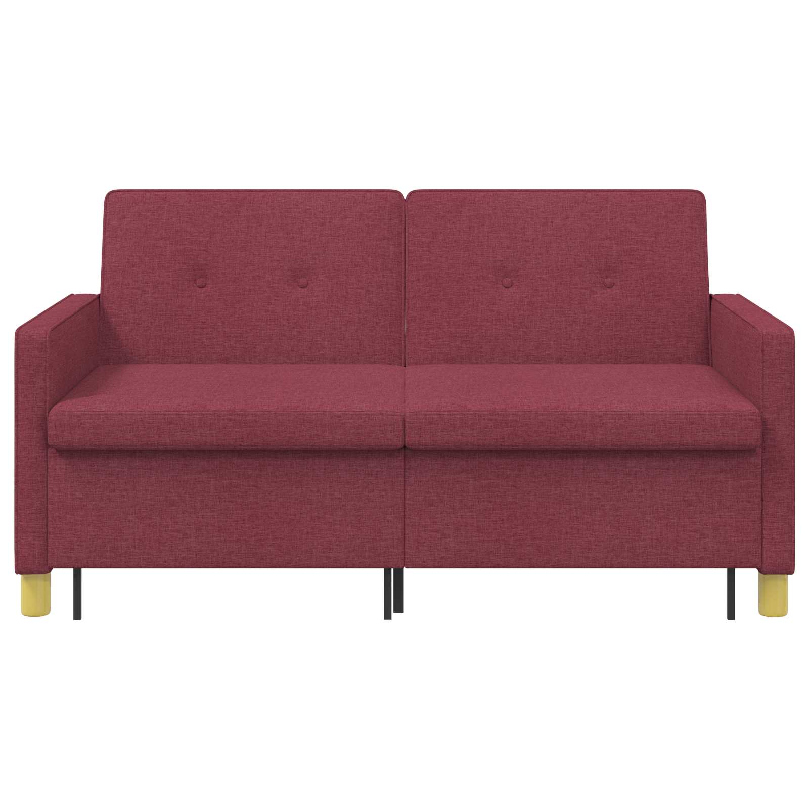 vidaXL Rozkładana sofa Czerwone wino tkanina