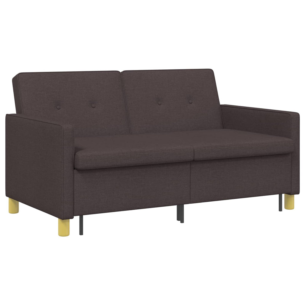 vidaXL Rozkładana sofa Ciemny brąz tkanina