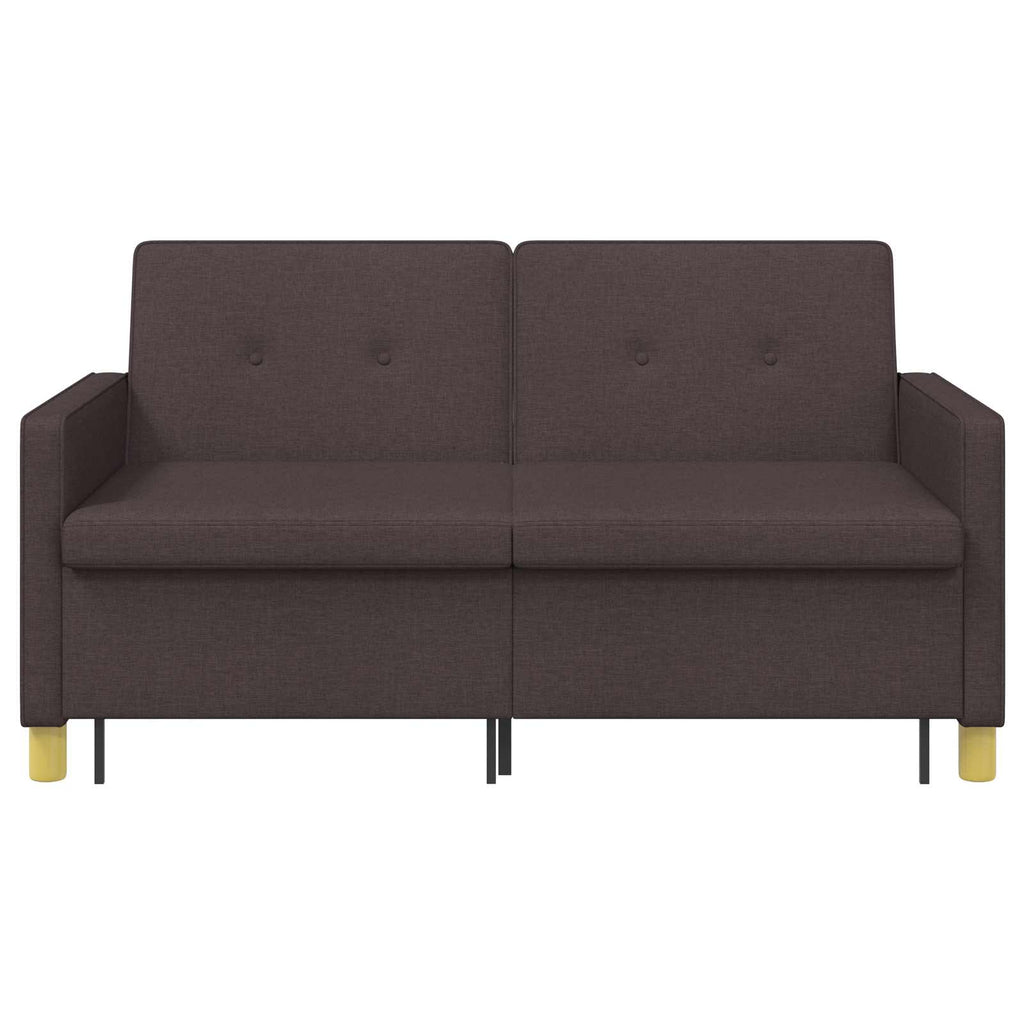 vidaXL Rozkładana sofa Ciemny brąz tkanina
