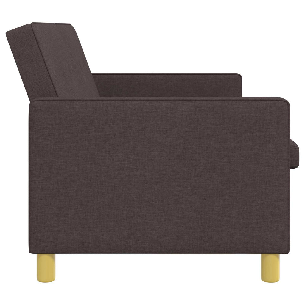 vidaXL Rozkładana sofa Ciemny brąz tkanina