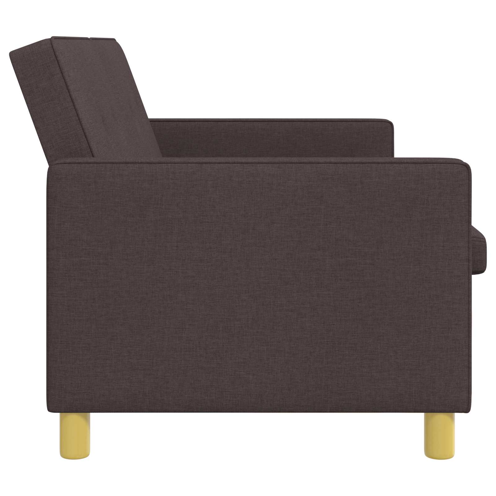 vidaXL Rozkładana sofa Ciemny brąz tkanina