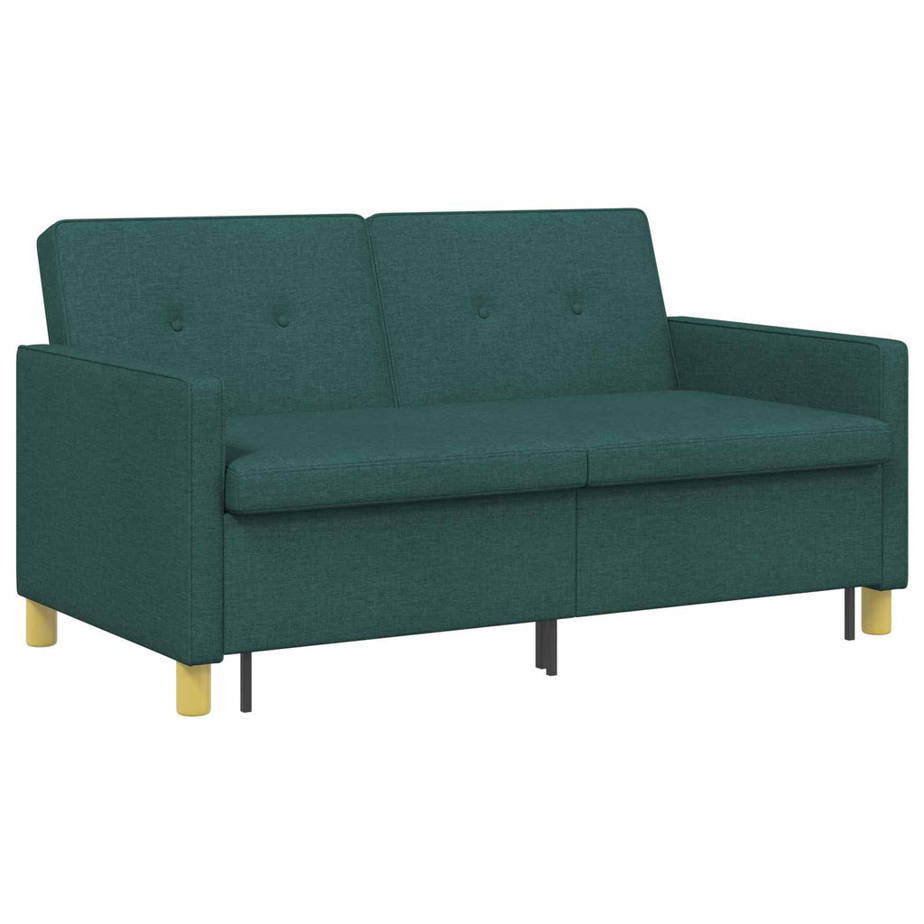 vidaXL Rozkładana sofa Ciemnozielony tkanina