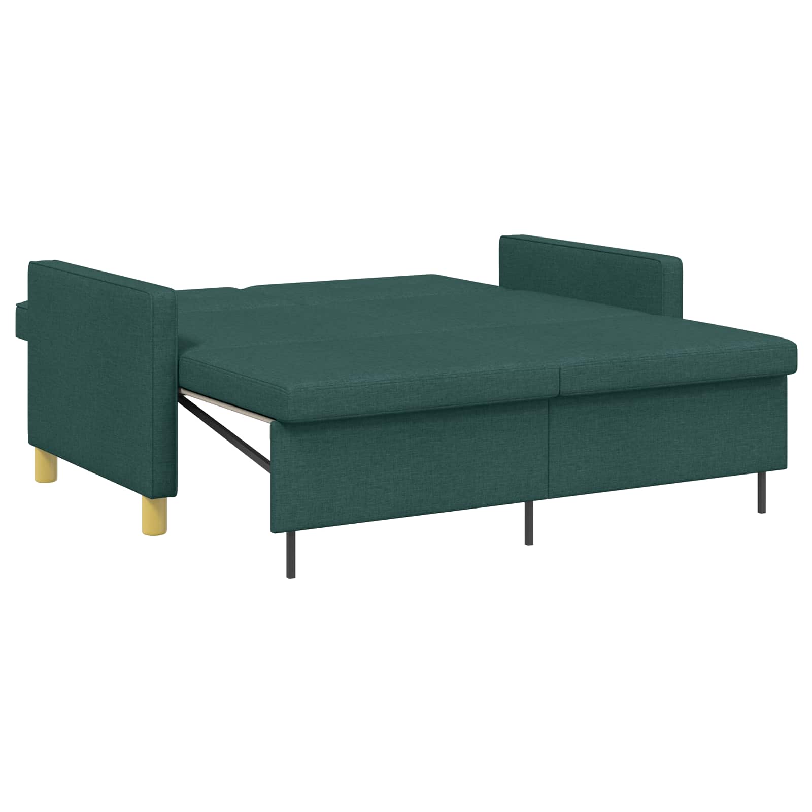 vidaXL Rozkładana sofa Ciemnozielony tkanina