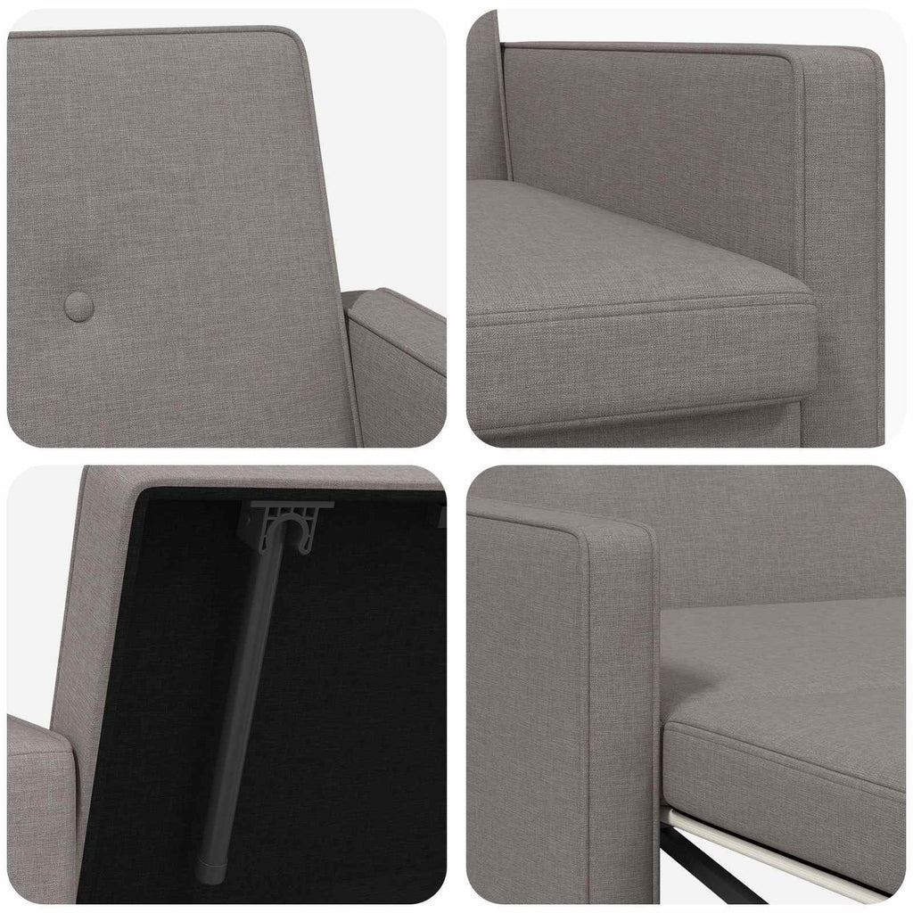 vidaXL Rozkładana sofa Ciemnoszary tkanina