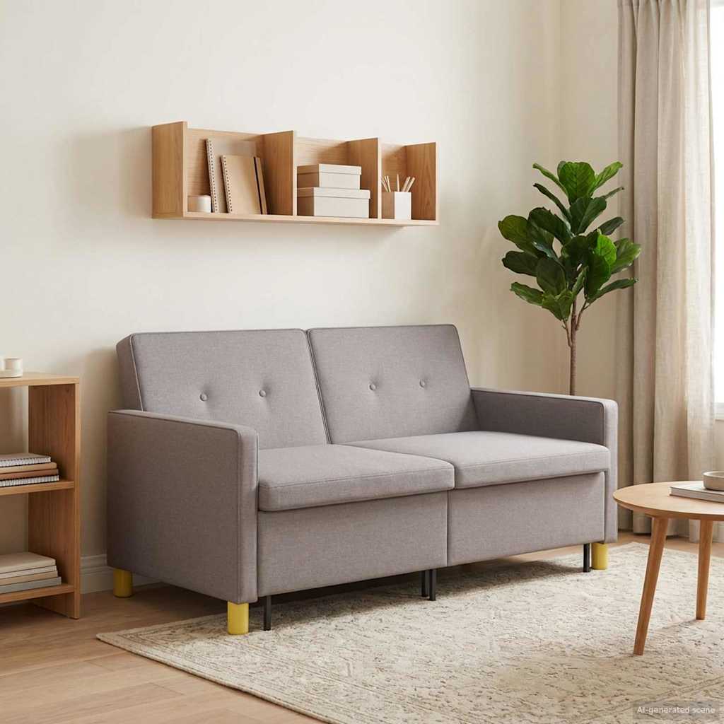vidaXL Rozkładana sofa Ciemnoszary tkanina