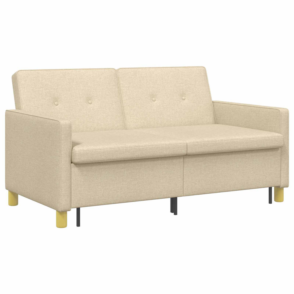 vidaXL Rozkładana sofa kremowy tkanina