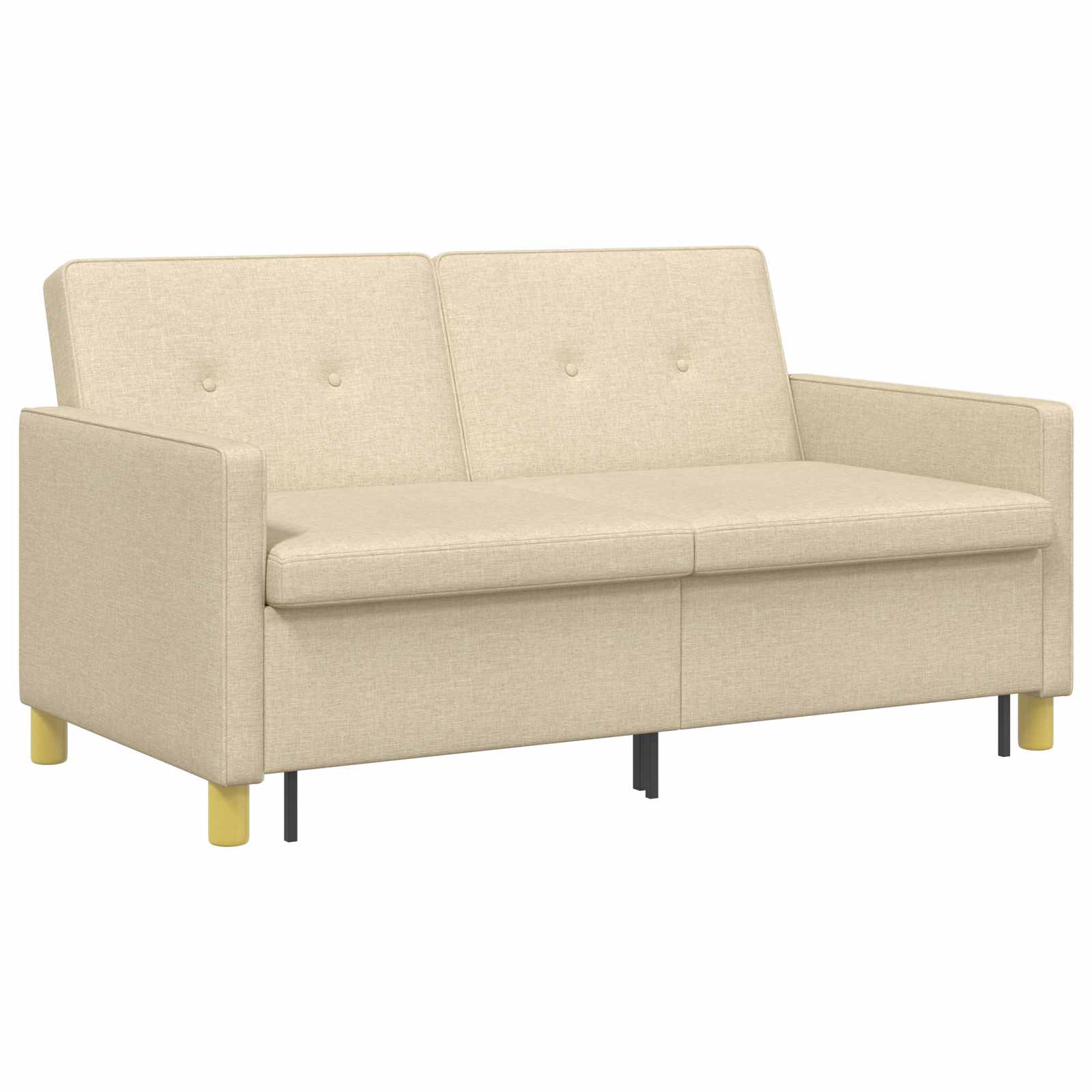 vidaXL Rozkładana sofa kremowy tkanina