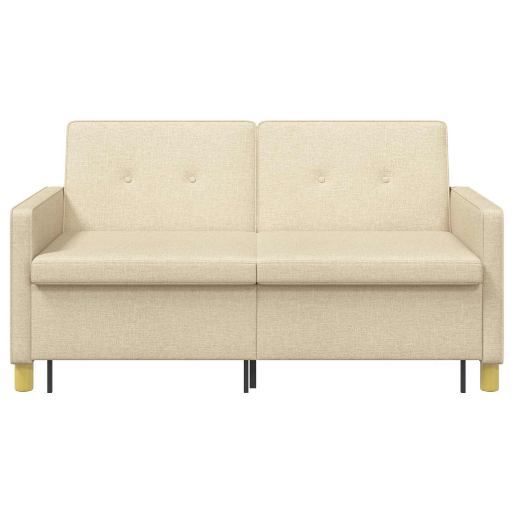vidaXL Rozkładana sofa kremowy tkanina