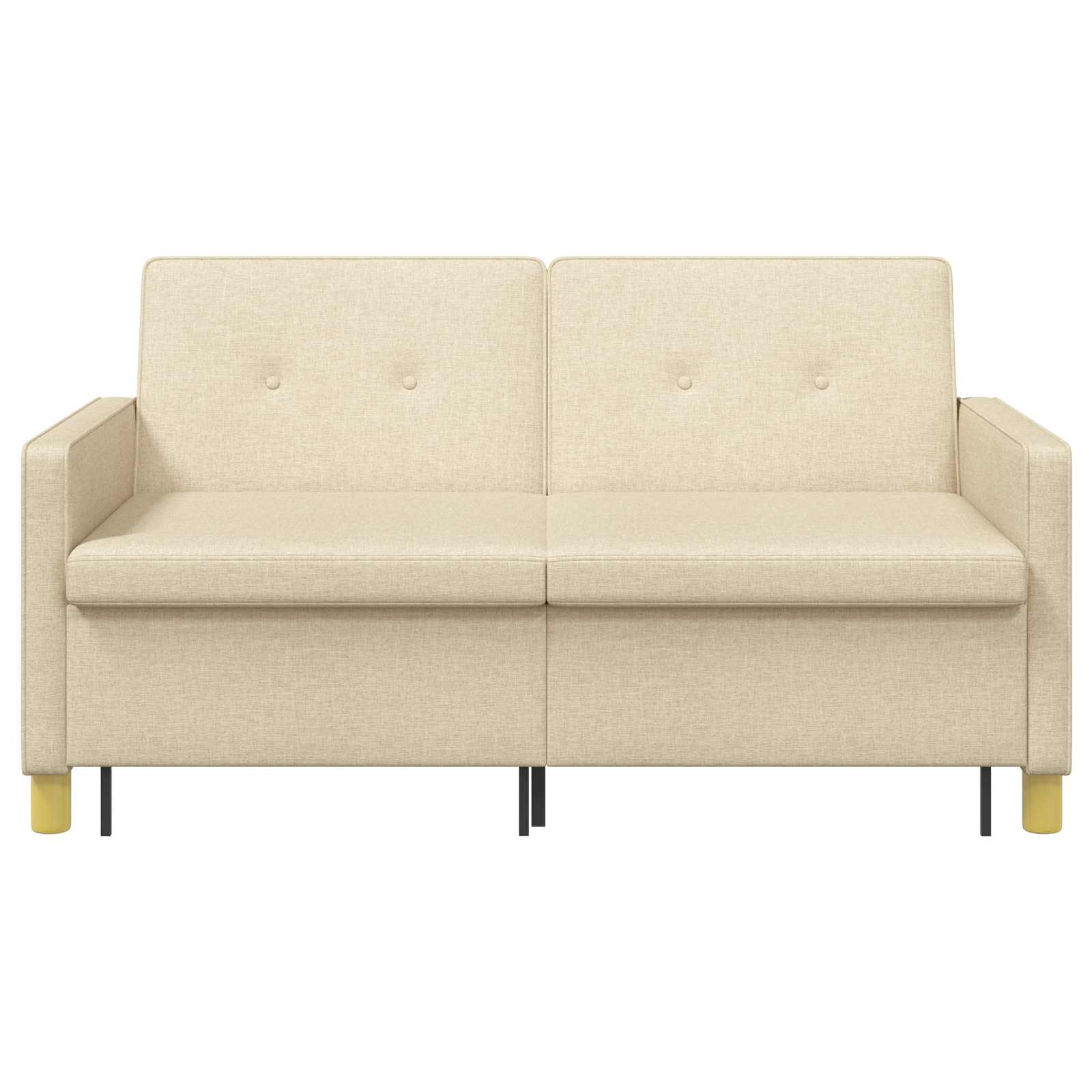 vidaXL Rozkładana sofa kremowy tkanina