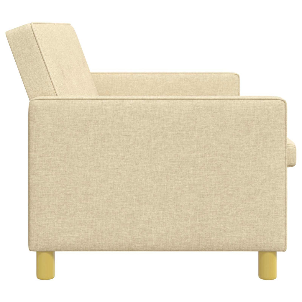vidaXL Rozkładana sofa kremowy tkanina