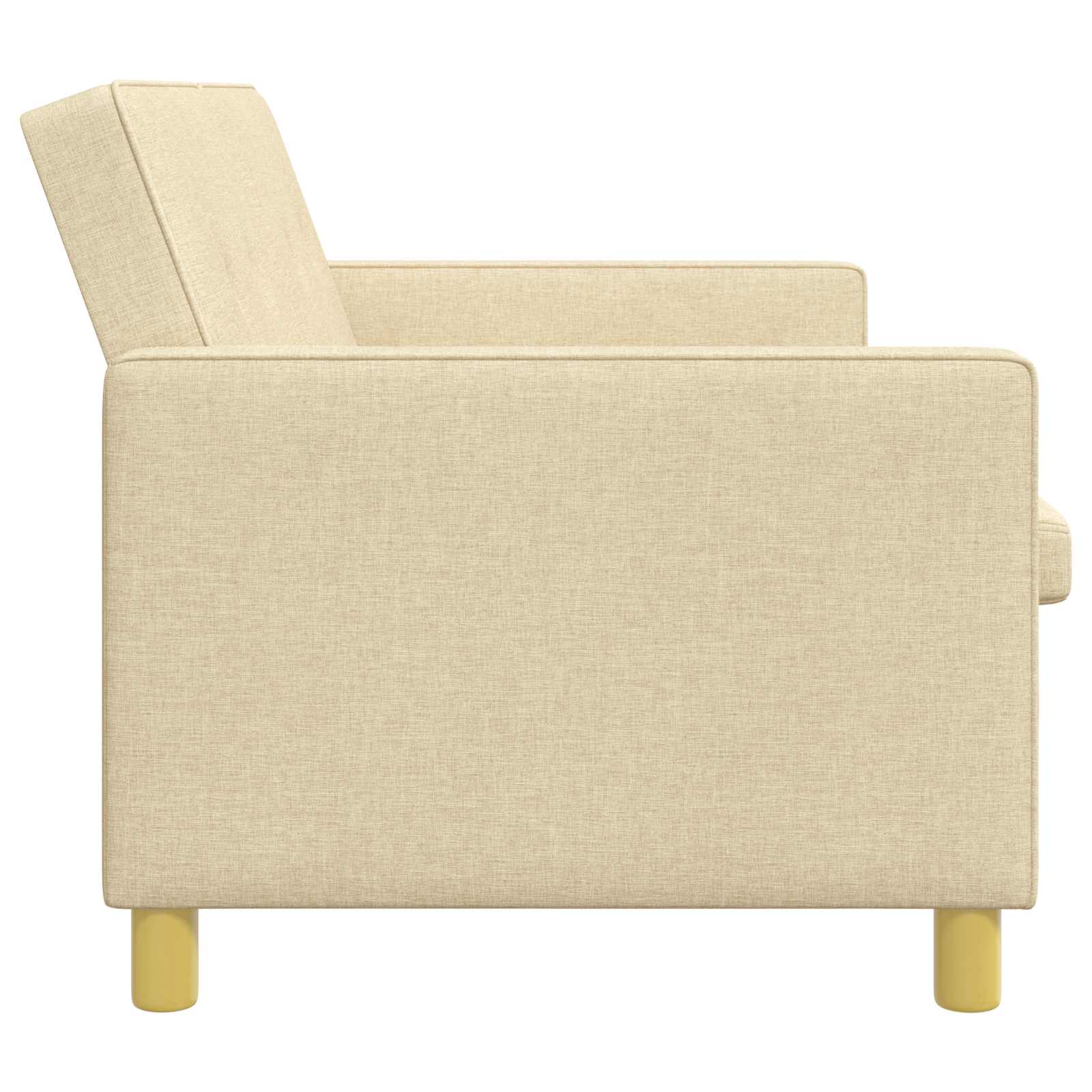 vidaXL Rozkładana sofa kremowy tkanina