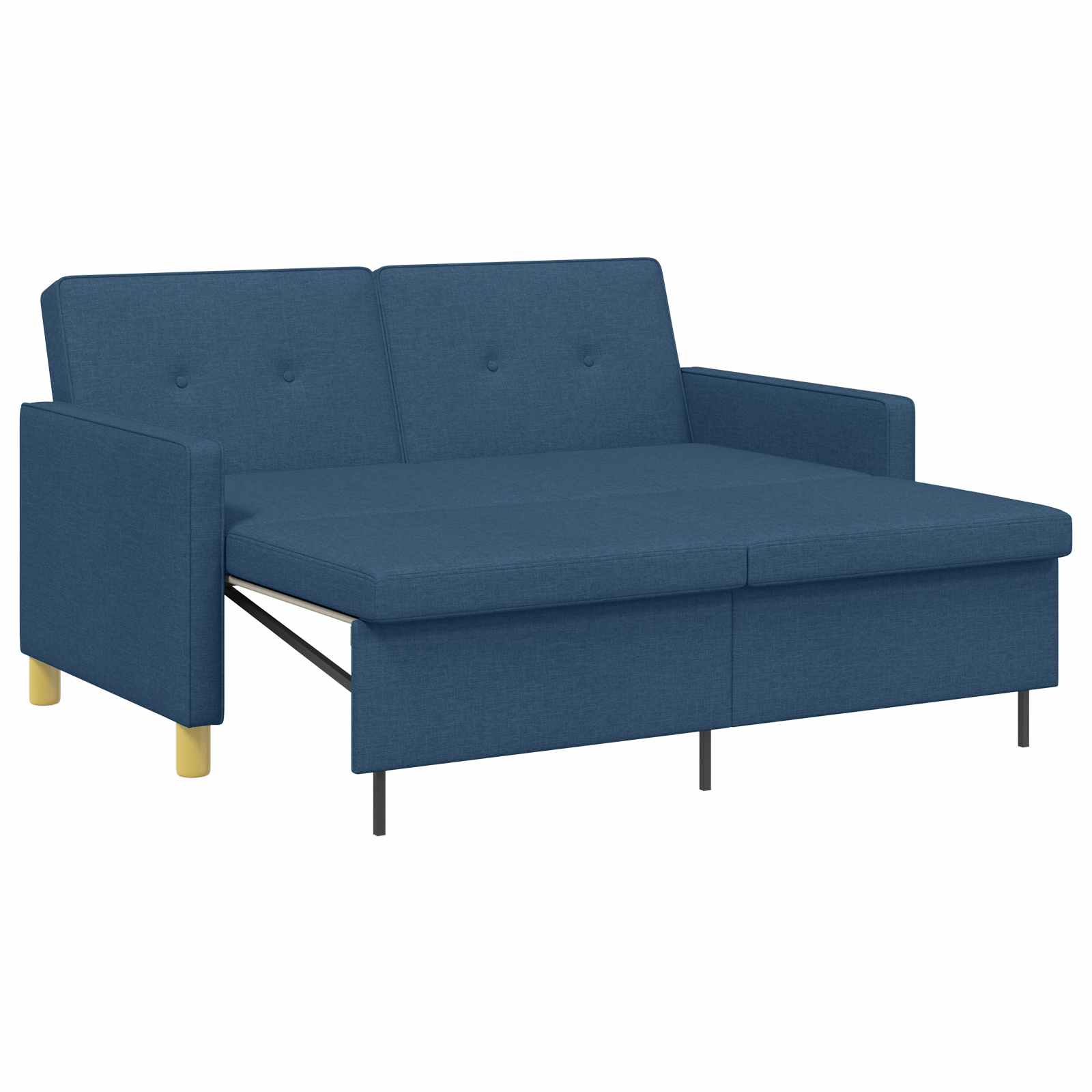 vidaXL Rozkładana sofa niebieski tkanina